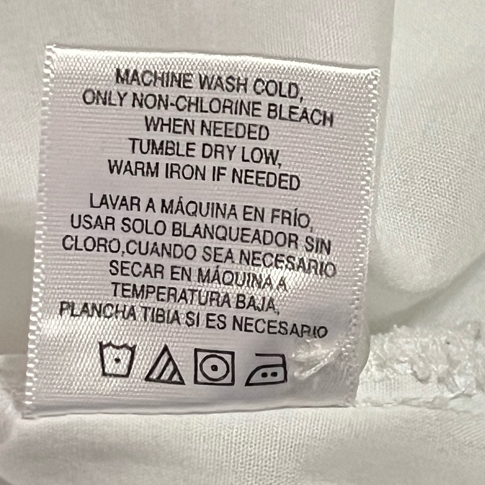 Basic Editions Xl White Button-Down Cottonblend S… - image 5